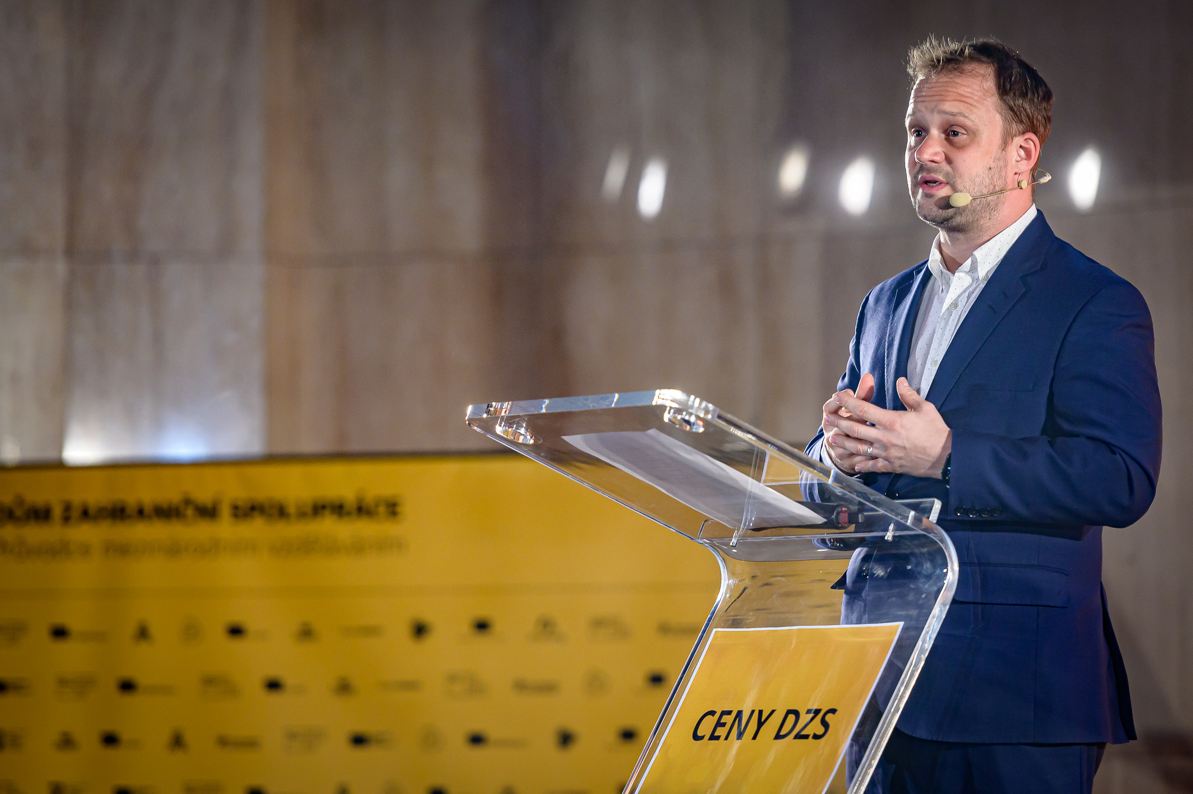 Ředitel DZS Michal Uhl během zahájení cen DZS 2023. Foto: Petr Zewlakk Vrabec