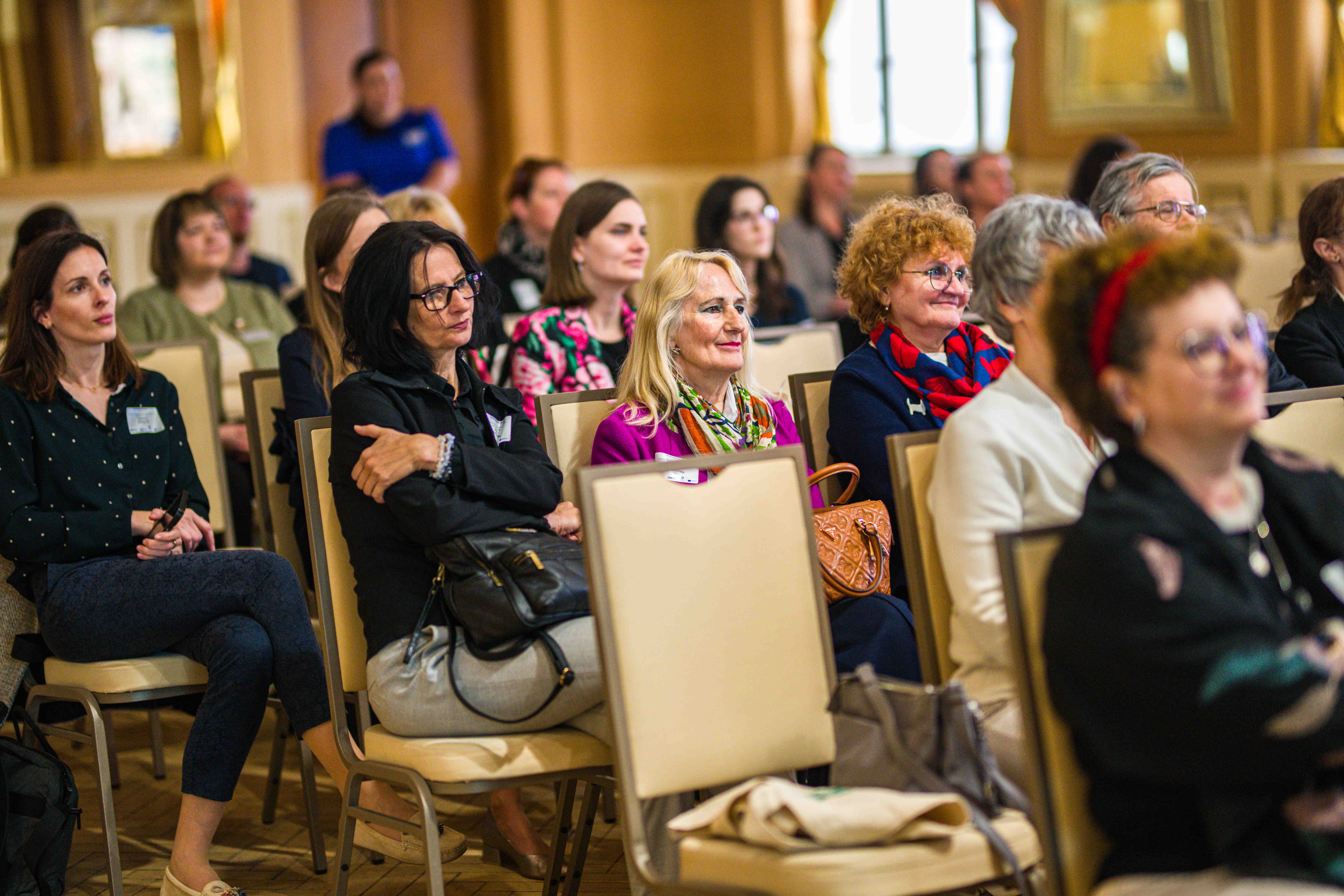 Publikum během úvodního panelu Konference