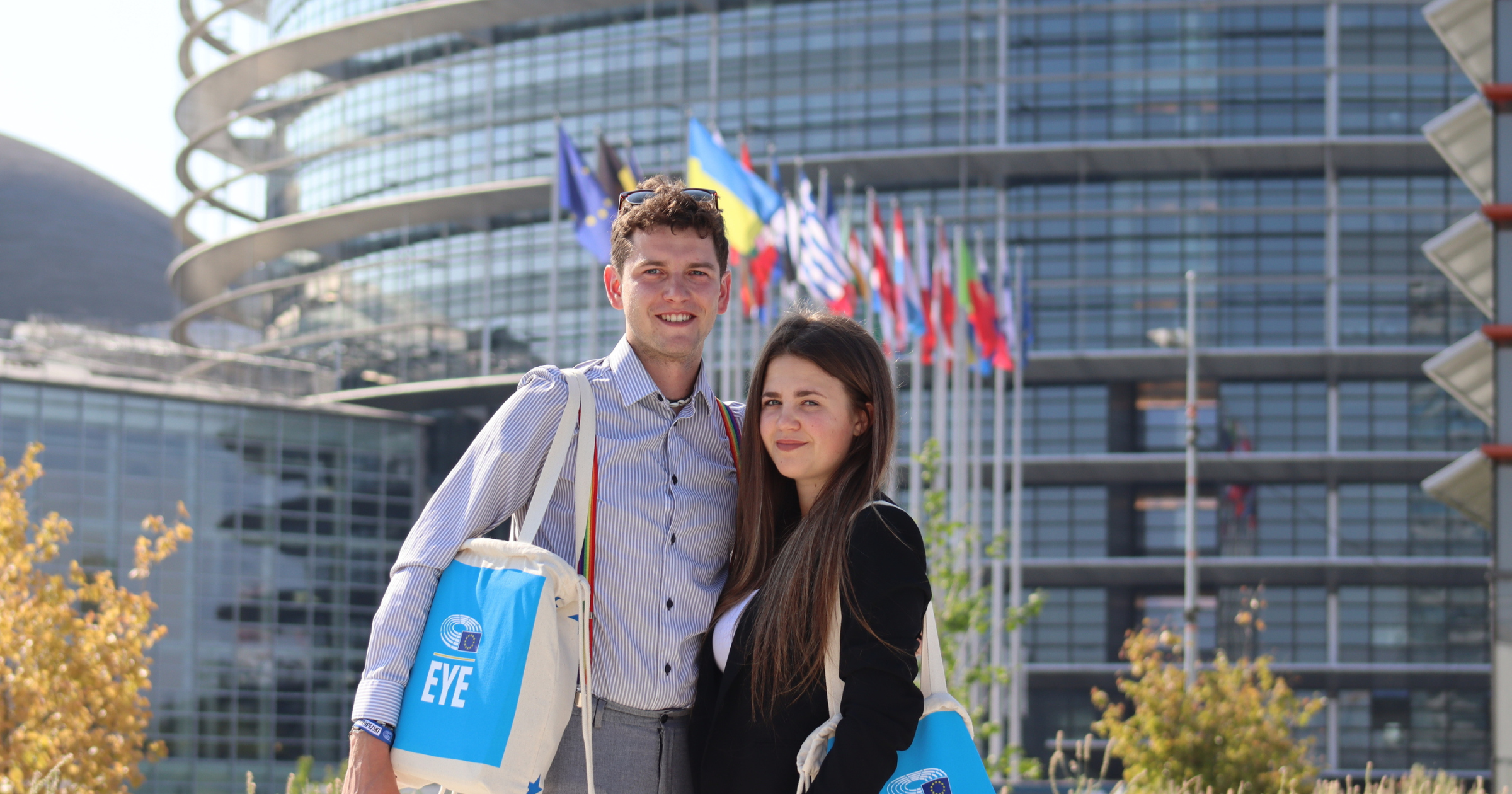 Euroučni Tomáš Novotný a Tereza Burďáková reprezentující Českou republiku na akci European Youth Event (EYE).