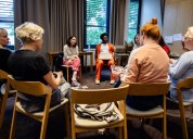 Účastníci během živé knihovny