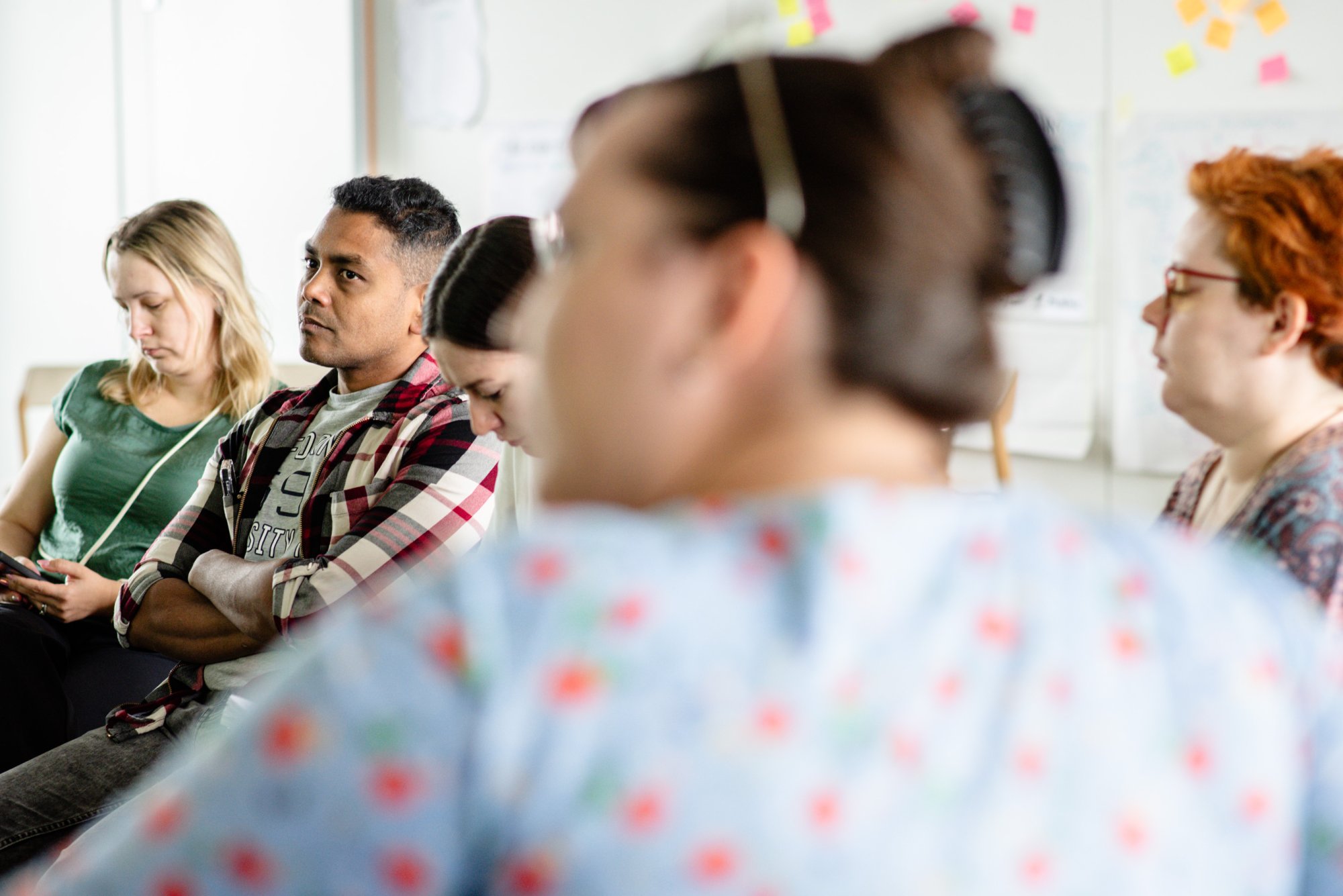 Účastníci během živé knihovny